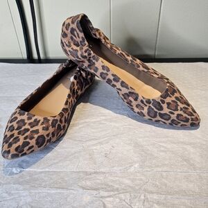 KAARI Blue Leopard Flats Size 8